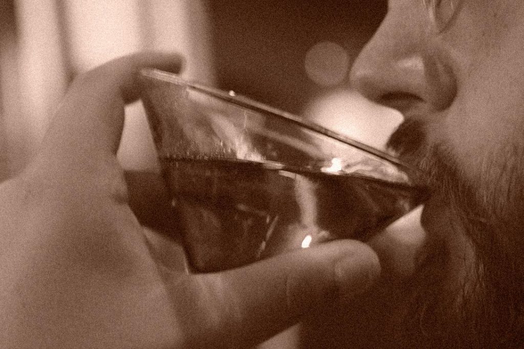 Man Drinking Cocktail