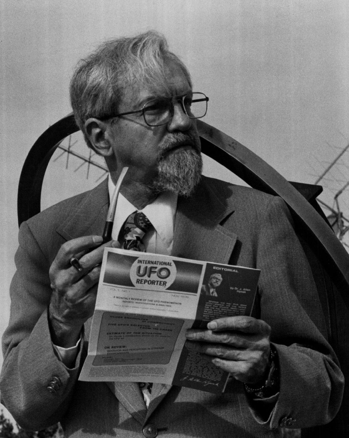 J. Allen Hynek in 1977. He was a technical adviser and consultant for the Steven Spielberg movie “Close Encounters of the Third Kind.”