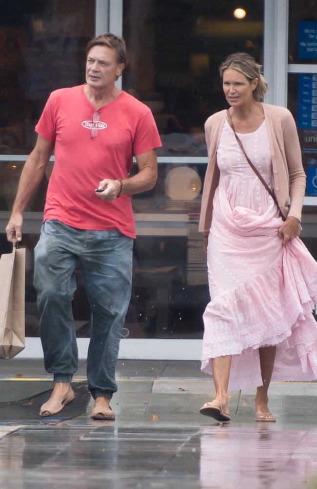 Elle Macpherson and Andrew Wakefield spotted while out shopping in Miami, Florida. Picture: SPLASH/MEDIA MODE