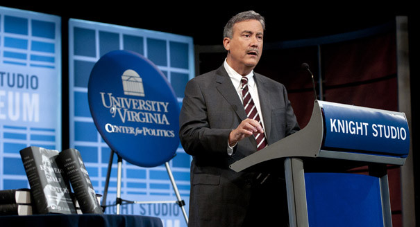 University of Virginia Center for Politics Director Larry Sabato during an event promoting his book and new revelations on the Kennedy Assassination on Oct. 15, 2013 at the Newseum in Washington, D.C. | John Shinkle/POLITICO