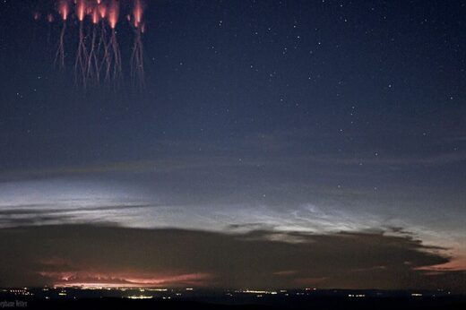 Red sprites over France