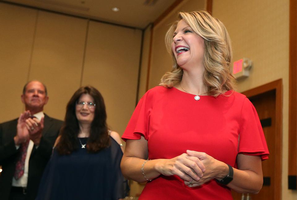 Arizona GOP Senate Candidate Kelli Ward Attends Primary Night Event In Scottsdale