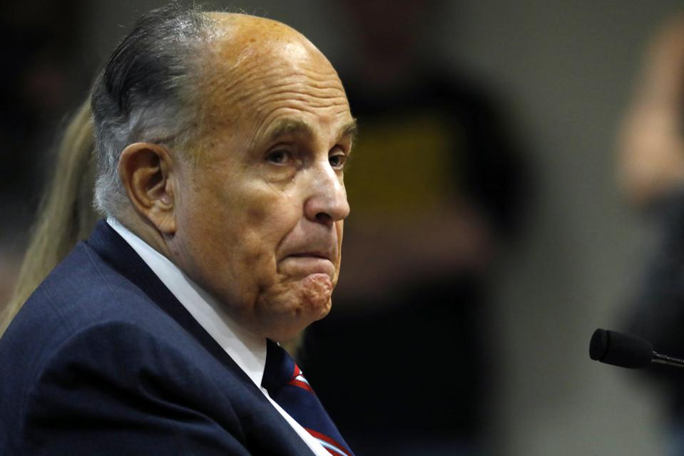 Rudy Giuliani at hearing in Michigan