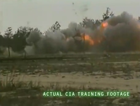 CIA training footage, featured in a documentary feature for the 2003 film The Recruit, shows a massive explosion