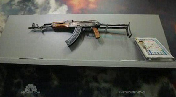 The gun found by the body of Osama Bin Laden after the raid on his compound