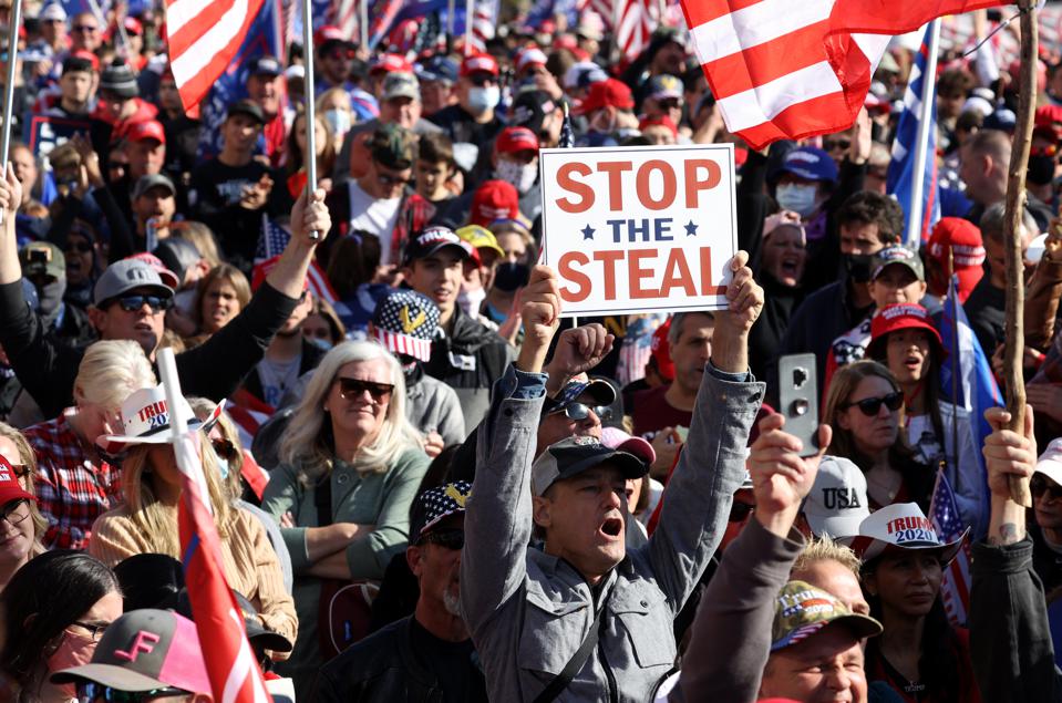 Pro-Trump Right Wing Groups Hold ″Million MAGA March″ To Protest Election Results