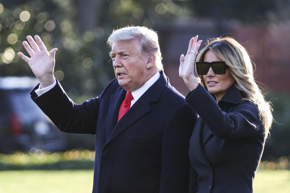 President Trump Departs White House For Holiday Break In Florida