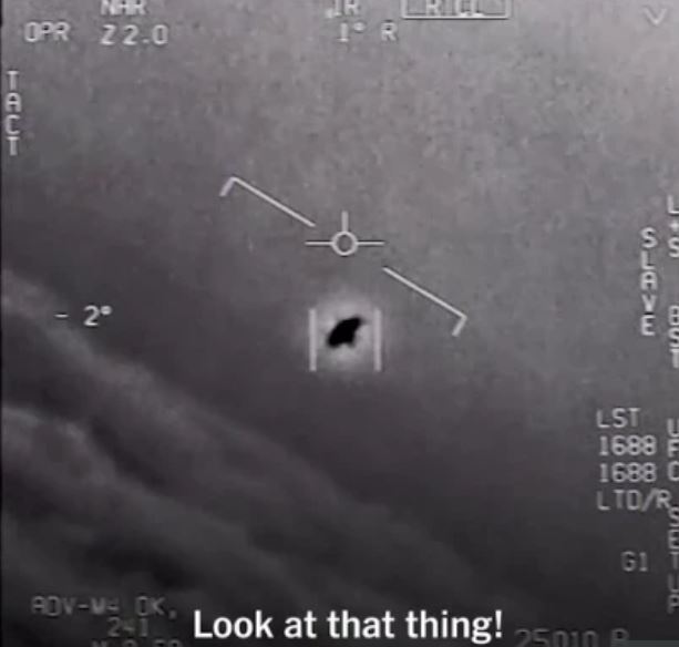 One of two videos showing a UFO encounter with a US Navy warplane off the coast of Florida in 2015