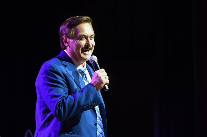 MyPillow CEO Mike Lindell brings presidential election fraud claims to Mitchell Corn Palace