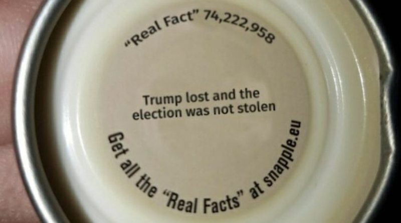 That Election Fraud Snapple Cap Picture You Keep Sharing Isn’t Real