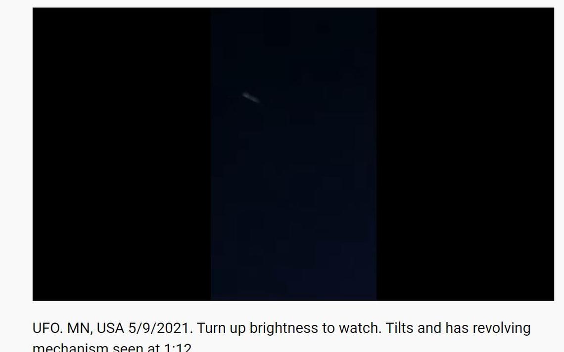 This is a screenshot of Russ Anderson's video he took May 9 of what he believes is an unidentified object. Screenshot / Jennifer Kraus
