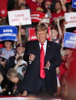 Cincinnati teacher takes stage at Trump rally to tout false claims about 2020 election