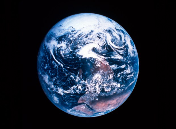 Satellite view of planet Earth