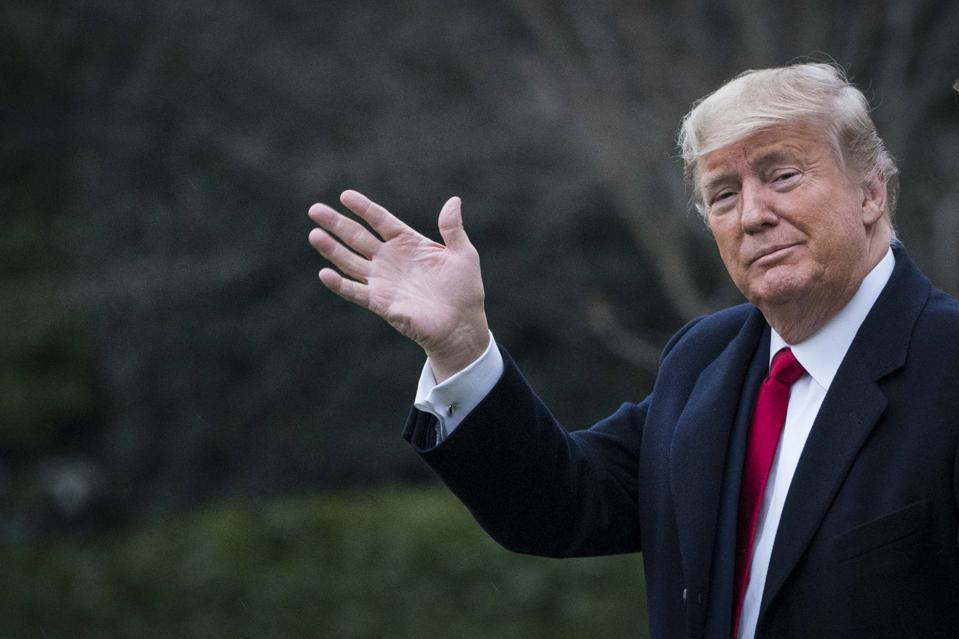 President Trump And First Lady Melania Depart White House For Florida