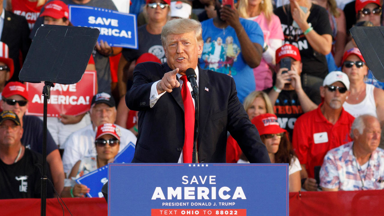 Trump repeats claim of election fraud at first large campaign-style rally since Biden inauguration Trump repeats claim of election fraud at first large campaign-style rally since Biden inauguration