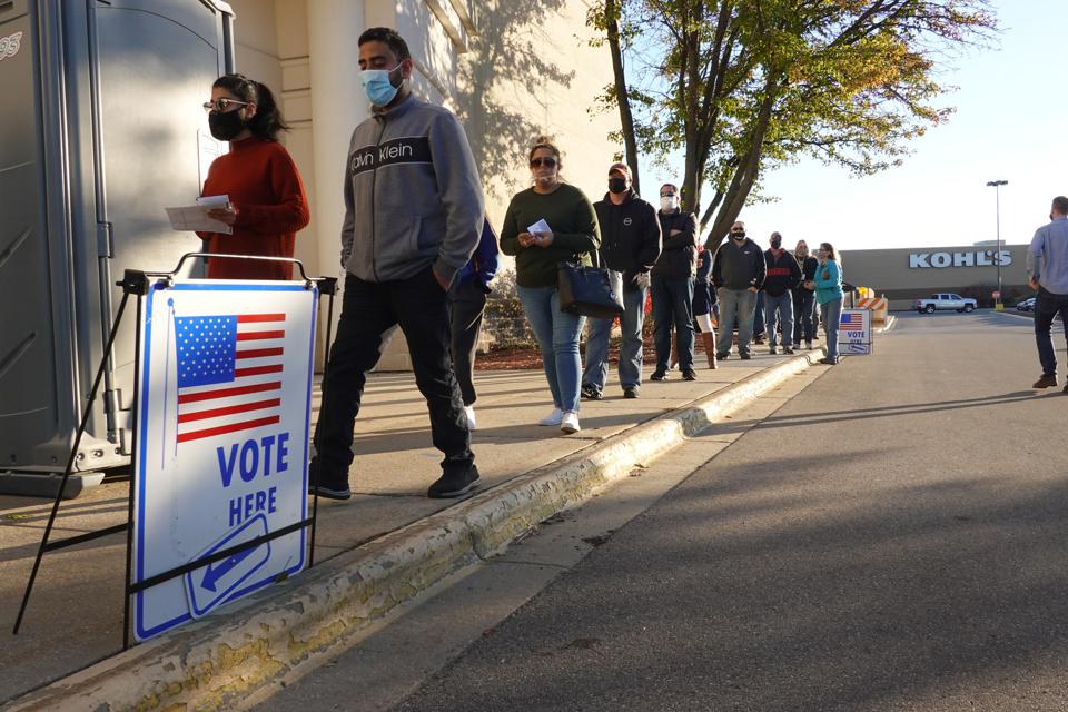 Across The U.S. Voters Flock To The Polls On Election Day