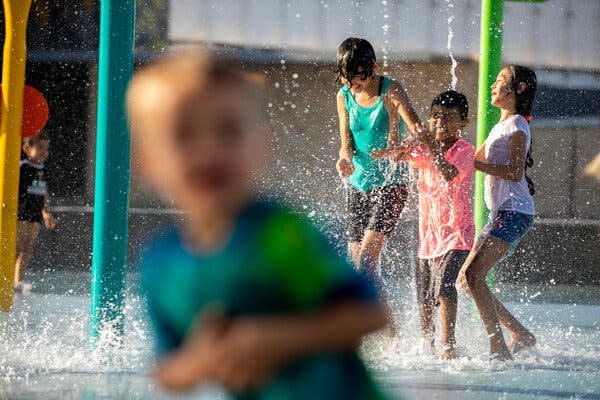 A public park in El Paso, Texas, in June.