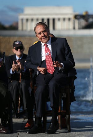 WASHINGTON, DC - NOVEMBER 11: World War II veteran and former Sen. Bob Dole (R-KS) attends a Veterans Day ceremony at the National World War II Memorial November 11, 2015 in Washington, DC. Originally established as Armistice Day in 1919, the holiday was renamed Veterans Day in 1954 by President Dwight Eisenhower and honors those who have served in the U.S. military. (Photo by Win McNamee/Getty Images) ORG XMIT: 591277817 ORIG FILE ID: 496695480