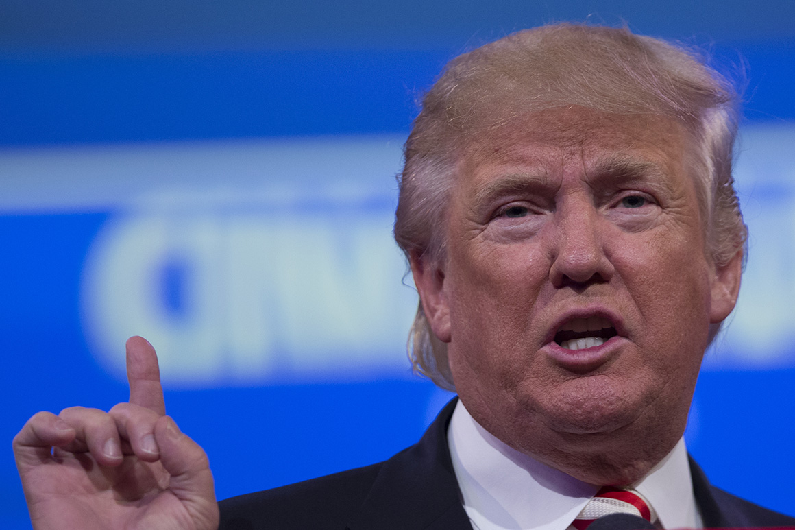 Donald Trump gestures as he speaks to the American Legion National Convention, Thursday, Sept. 1, 2016, in Cincinnati. 