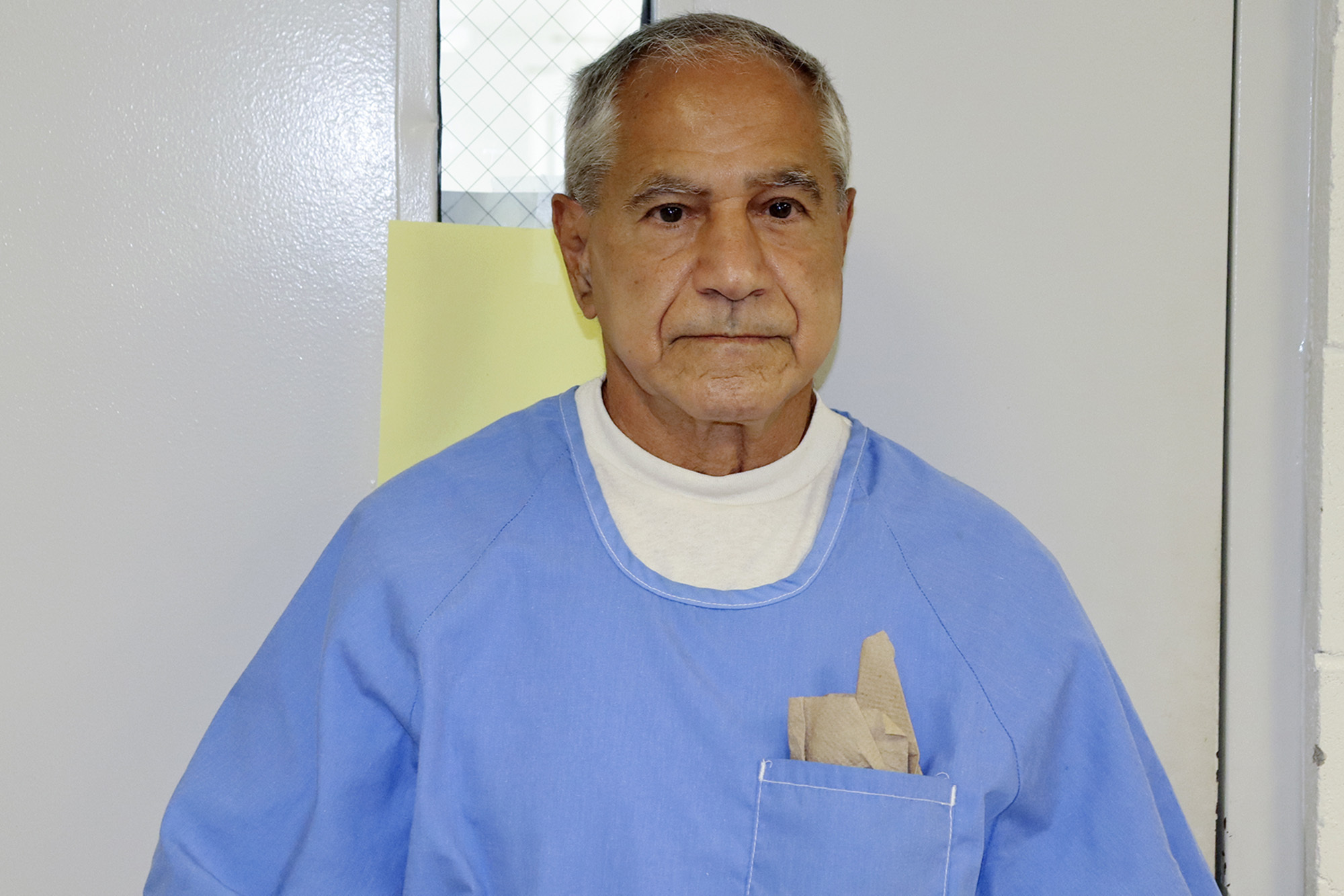 In this image provided by the California Department of Corrections and Rehabilitation, Sirhan Sirhan arrives for a parole hearing Friday, Aug. 27, 2021, in San Diego. Sirhan faces his 16th parole hearing Friday for fatally shooting U.S. Sen. Robert F. Kennedy in 1968. 