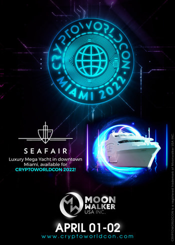 The close down party for the CryptoWorldCon will be another highlight and will put a befitting end to the 2-day blockchain conference. The Crypto World Yacht Close Down Party will be held at the $40 million purpose built Seafair yacht, exclusively designed by Luis De Basto. The uber-lux mega yacht offers the ultimate excursion experience where sea and sky converge with iconic Miami's unique glamour