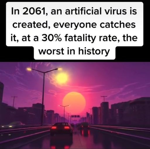 Apparently a new virus with a mortality with a 30 per cent will ravish the world