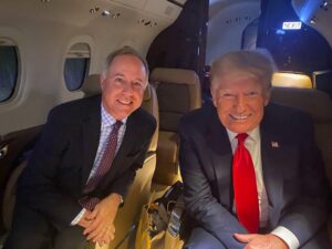 Speaker Robin Vos flies with former President Donald Trump to talk election audit on 8/21/21 | Vos official Facebook