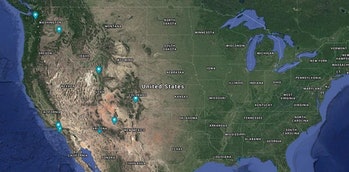 ufodap map of sites