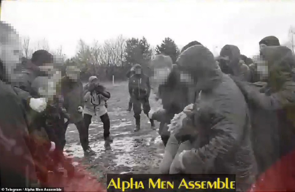 Training: More than 100 members of the group met in Chasewater Country Park, Staffordshire to practise their techniques