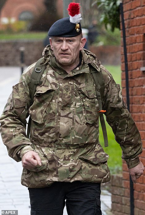 A group of anti- vaxxers is running military-style training sessions in preparation for a ¿war¿ on the Government. Pictured: Danny Glass, an ex-Royal Fusilier, called on attendees to ¿take it to the Old Bill¿ and warned the fight was ¿not for faint-hearted¿