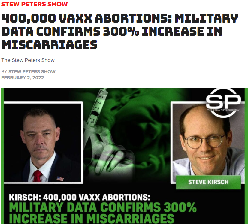 Stew Peters episode on spontaneous abortion after vaccination Stew Peters episode on spontaneous abortion after vaccination