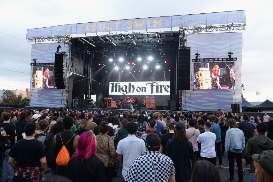 High on Fire performs at the Adult Swim Festival in 2018.