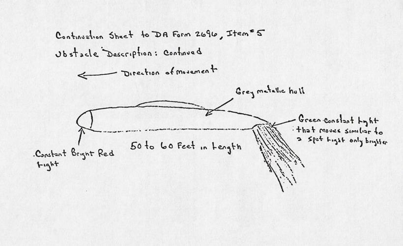 Eyewitness sketch of UFO