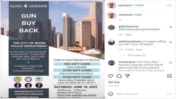 Fact Check: Miami DID Sponsor ‘Guns 4 Ukraine’ Gun Buyback Program Fact Check: Miami DID Sponsor ‘Guns 4 Ukraine’ Gun Buyback Program