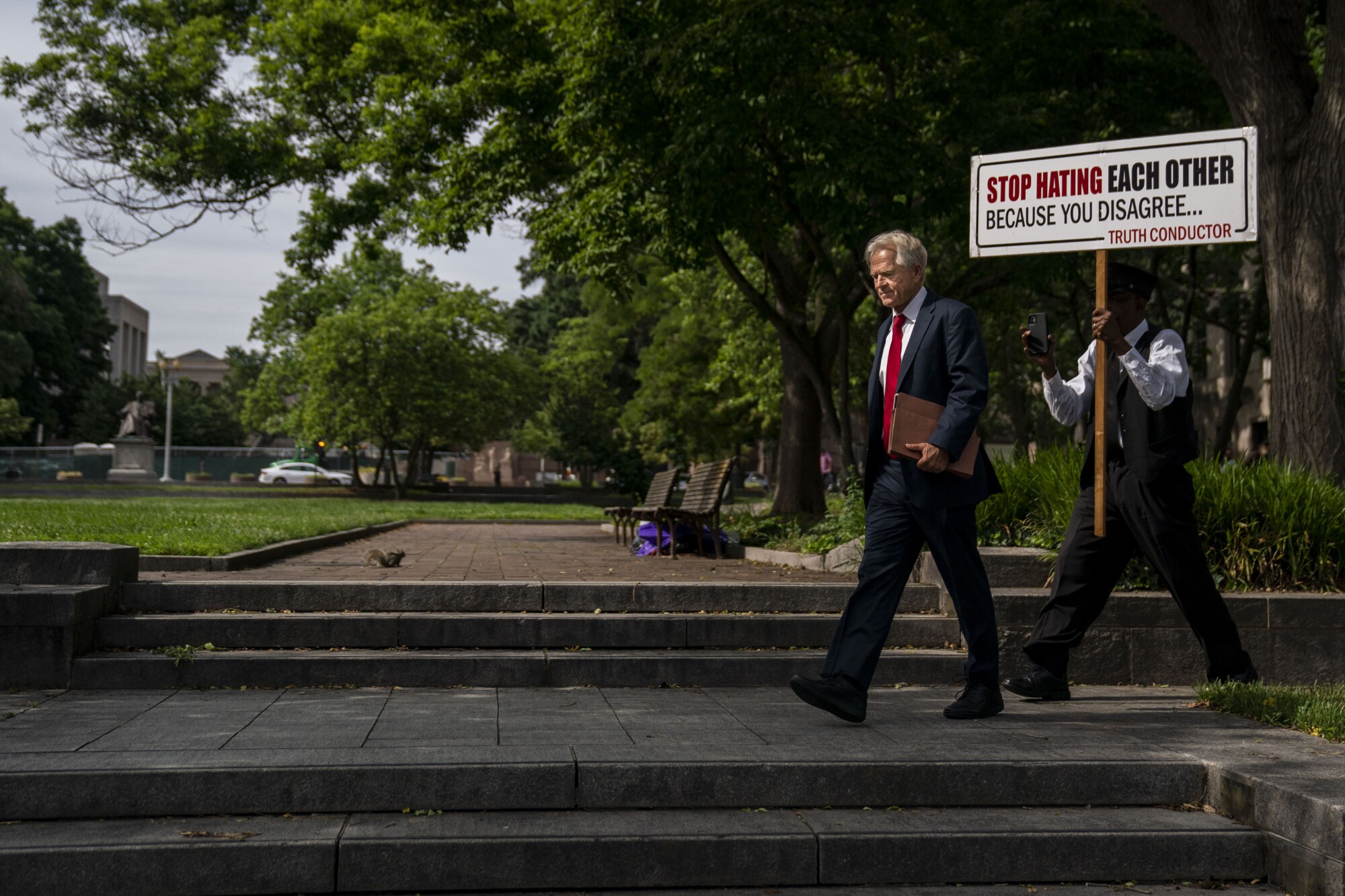 Former Trump White House advisor Peter Navarro leaves U.S. District Court on June 3, 2022.