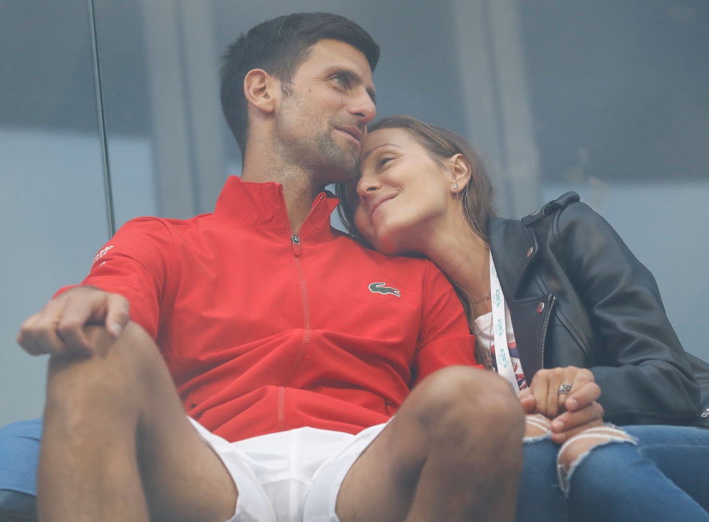 Novak and Jelena Djokovic in 2020.