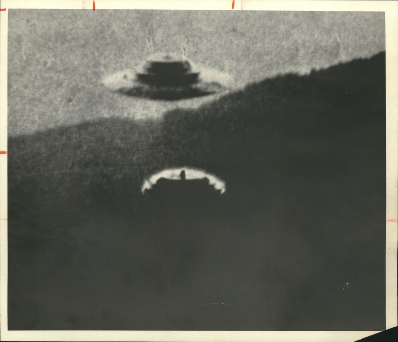 Flying Saucer in Switzerland, photo taken by Swiss man, UFO.