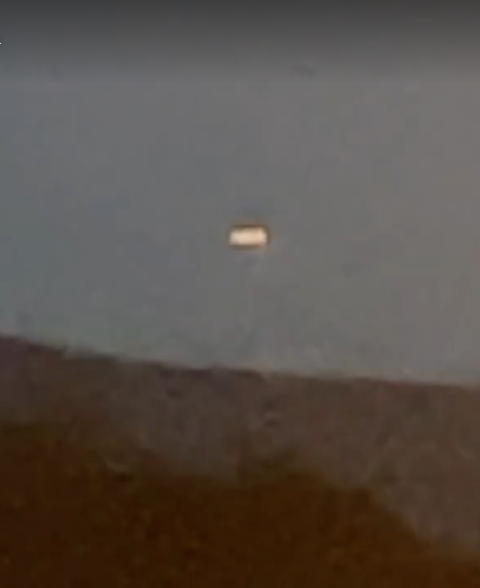 The bizarre flying object was spotted over hills in Ayrshire