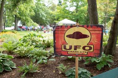 ufo crash site sign