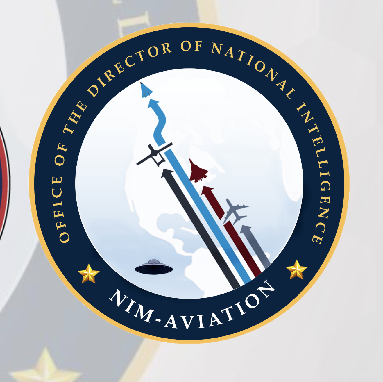 us intelligence agency posts logo with ufo