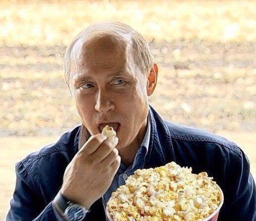 Putin eating popcorn Blank Template - Imgflip