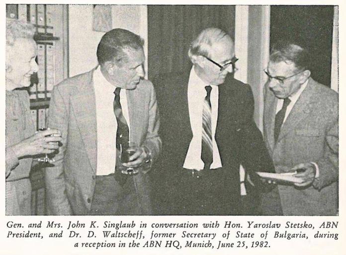 Bandera Lobby Blog on Twitter: "That was a year after Oliver North's man & soon to be Chairman of the World Anti-Communist League, John Singluab, visited Yaroslav Stetsko's OUN-B/ABN headquarters in Munich,