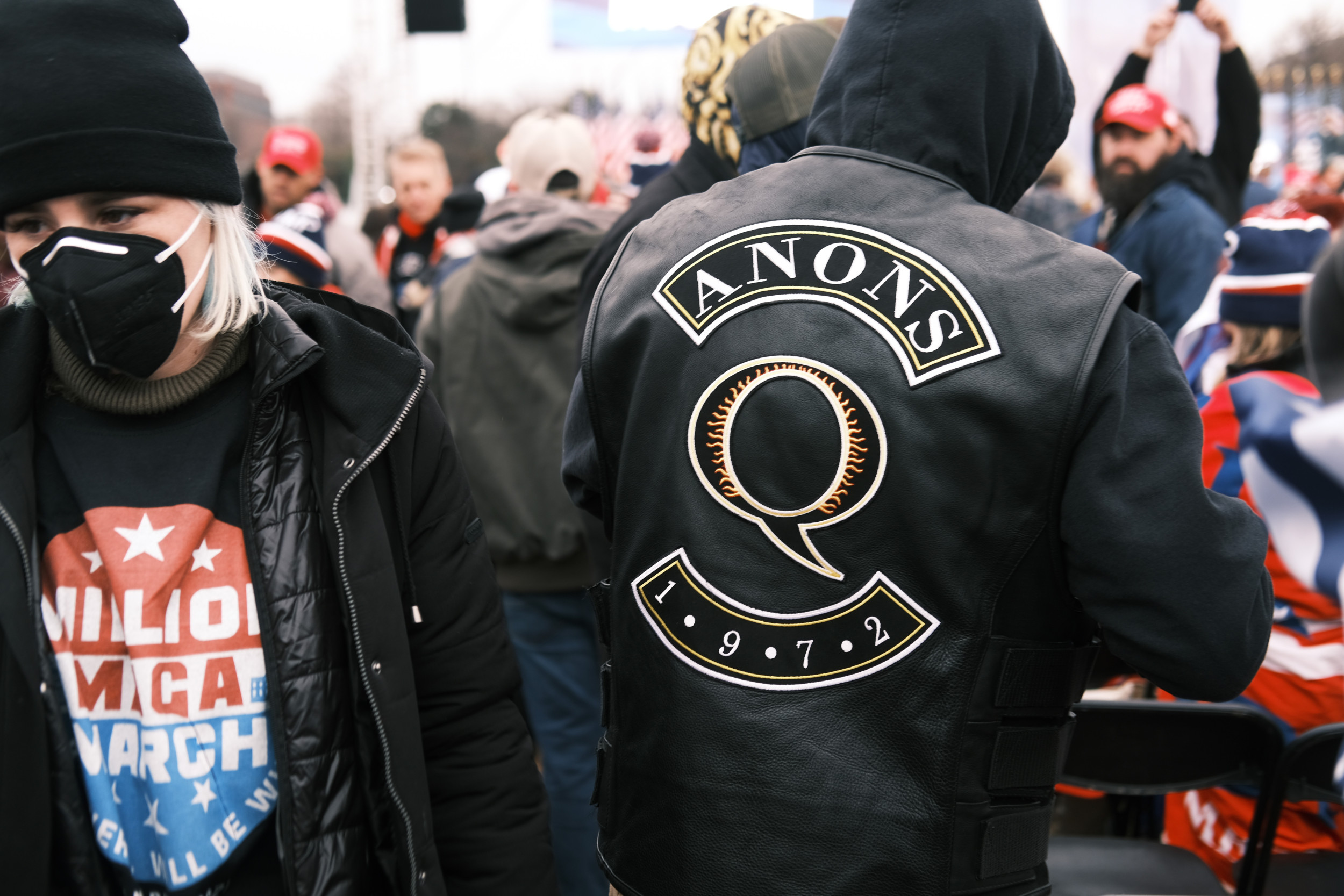 Photo of a QAnon supporter 