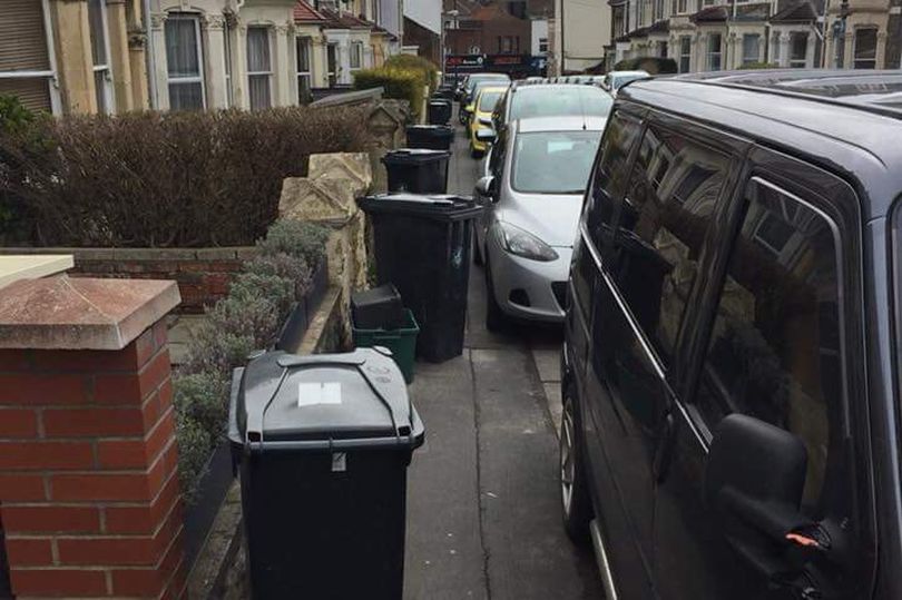 I use my wheelie bin as a barricade because selfish drivers cause parking chaos