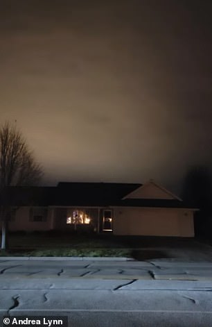 Andrea Lynn captured the strange lights outside her home in Howard on December 1