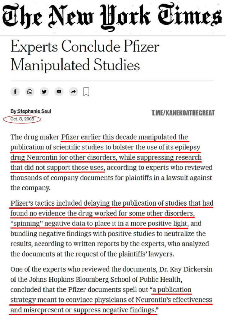 1 new york times pfizer