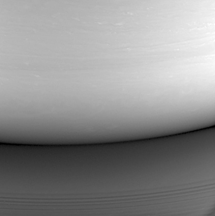 The final image taken by Cassini before crashing into Saturn.