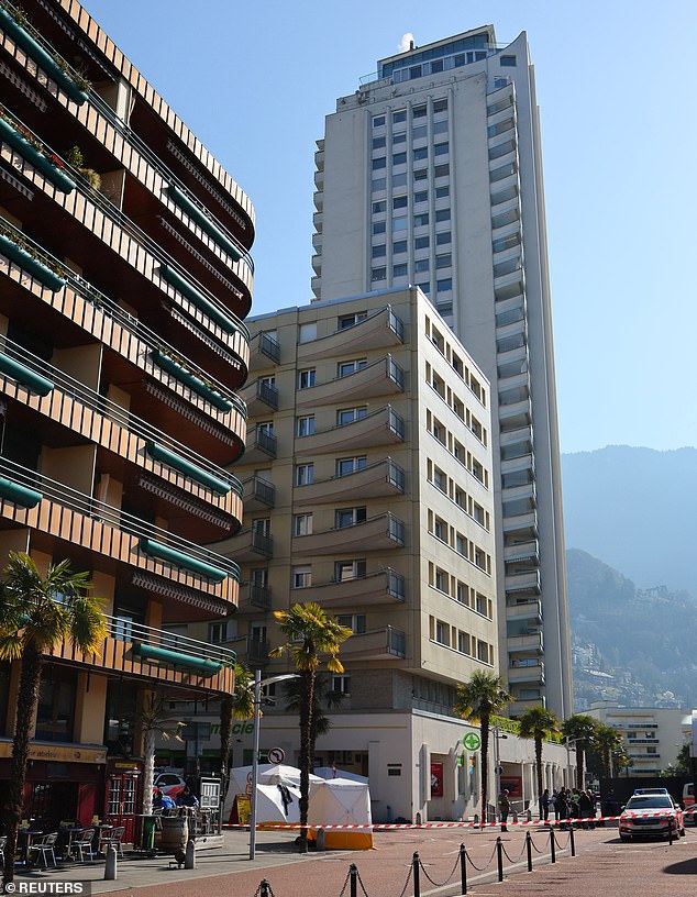 The four victims were found at the foot of a seven-story building in Montreux, Switzerland