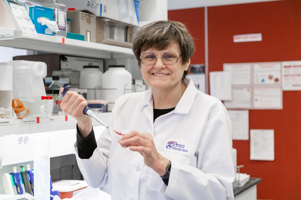 Prof. Katalin Karikó from the University of Pennsylvania was part of the team whose mRNA research helped lead to covid vaccine development by Pfizer and Moderna. 