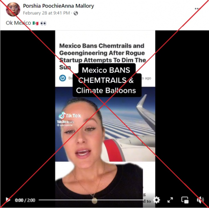 TikTok video misrepresents Mexico move to restrict 'geoengineering' - AFP Factcheck